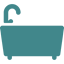 A simple teal rectangle with no visible patterns, text, or objects.