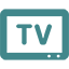 A simple teal-colored envelope icon with a rectangular shape and a flap outlined by diagonal lines, symbolizing email or mail.